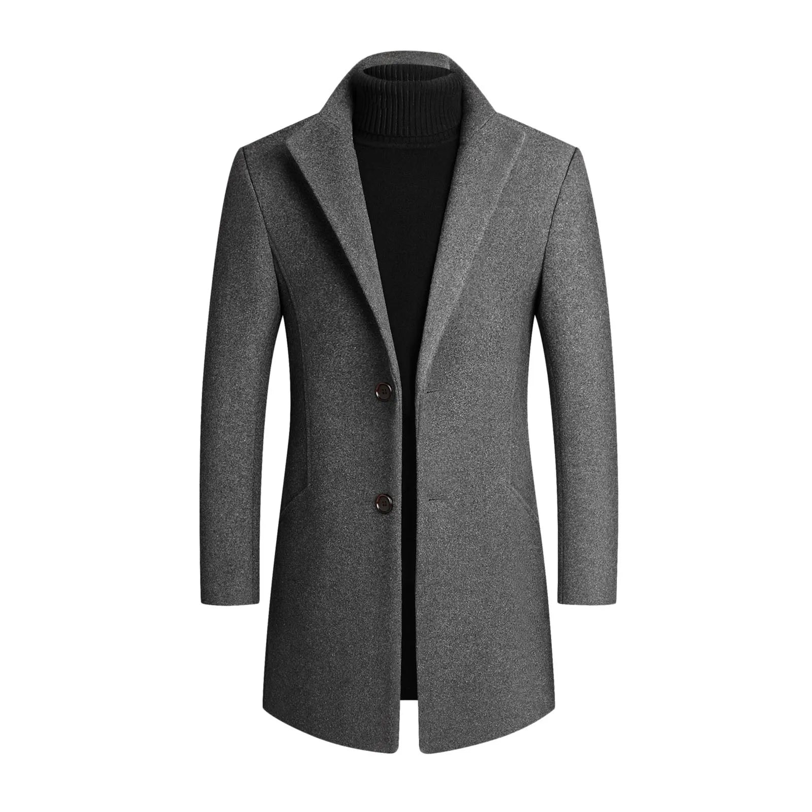 Herre skræddersyet frakke med notch lapels – Smart Casual og Formelt