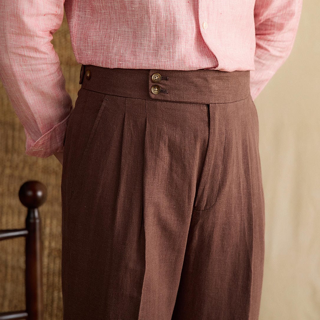 Herre Skræddersyede Bukser – Klassisk Side-Tab Formelle Tapered Fit