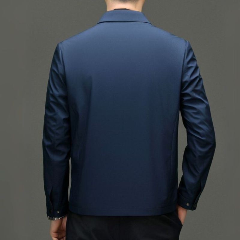 Herre Transitional Zip-Up Jakke – Minimalistisk Zip-Up Design