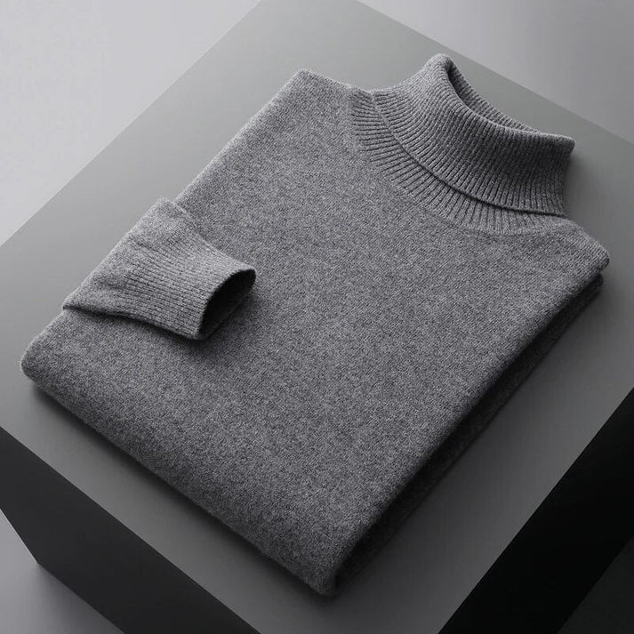 Herre Turtleneck Sweater – Klassisk Slim Fit Strik