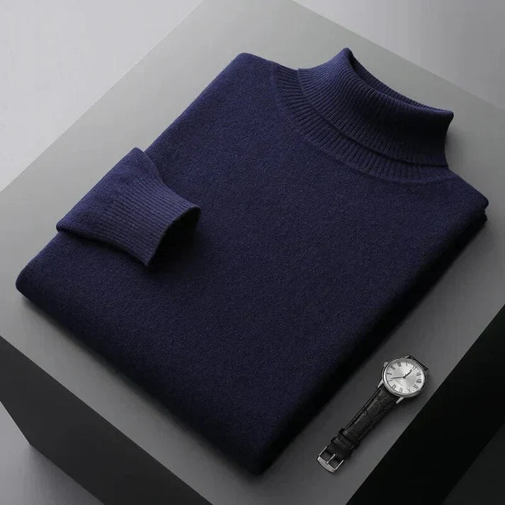 Herre Turtleneck Sweater – Klassisk Slim Fit Strik