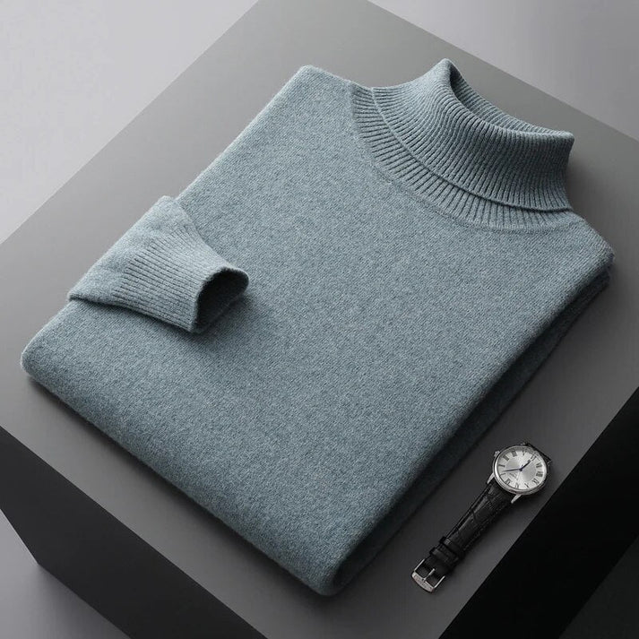 Herre Turtleneck Sweater – Klassisk Slim Fit Strik