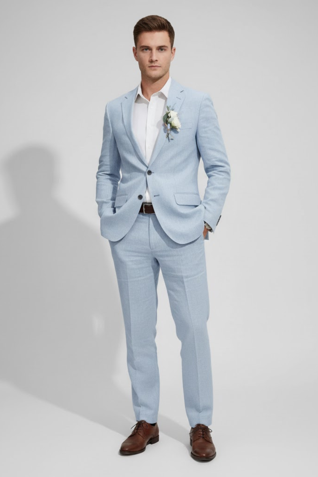 Herres Two-Piece Slim Fit Jakkesæt – Skræddersyet Bryllup & Formelt Sæt