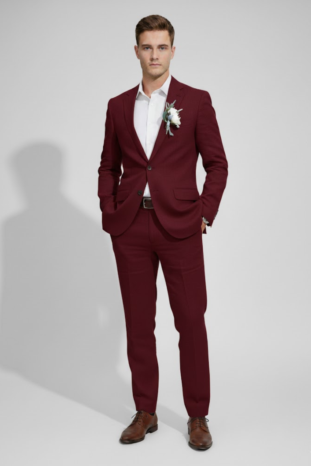 Herres Two-Piece Slim Fit Jakkesæt – Skræddersyet Bryllup & Formelt Sæt