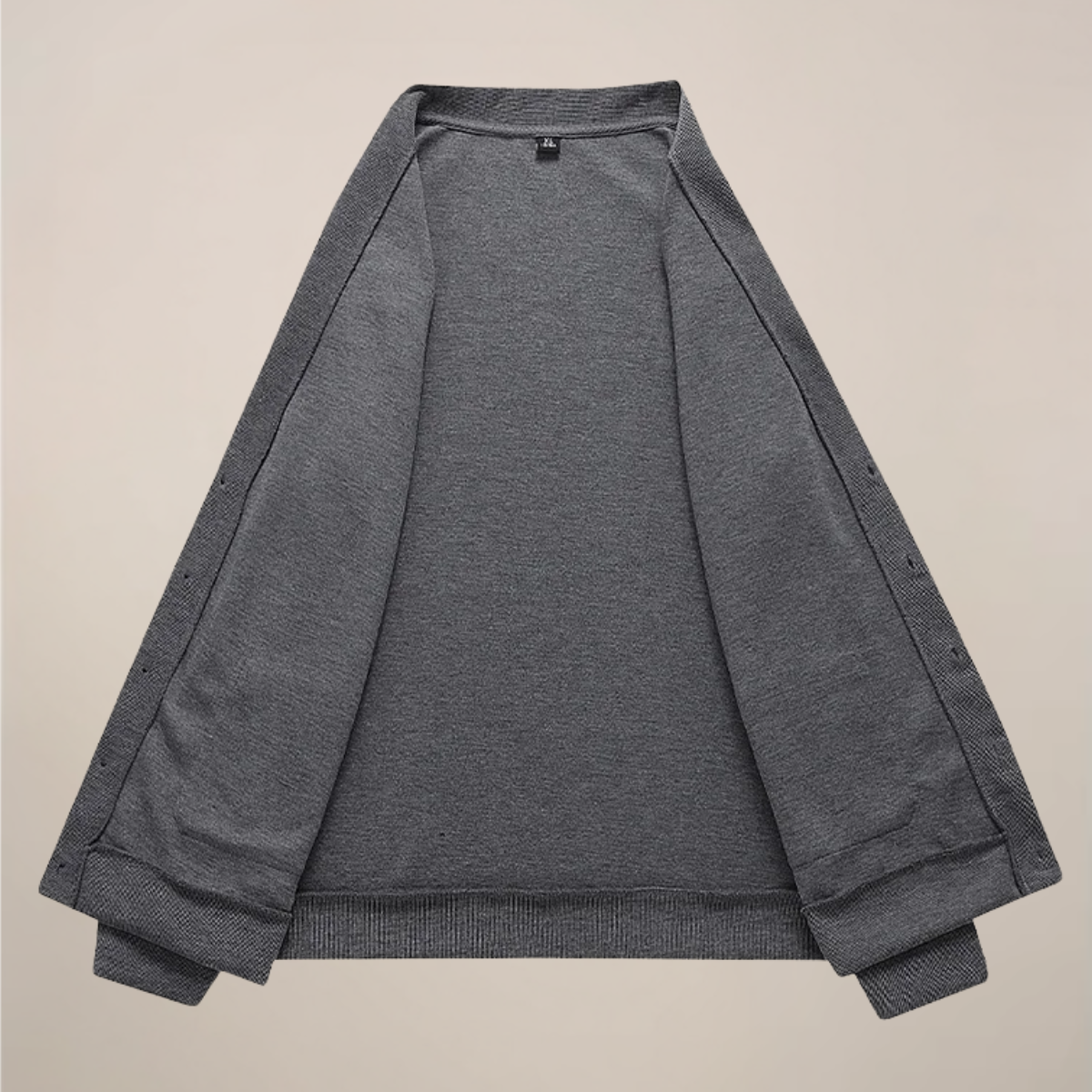 Herre V-hals Cardigan – Knappet Strik med Forlommer