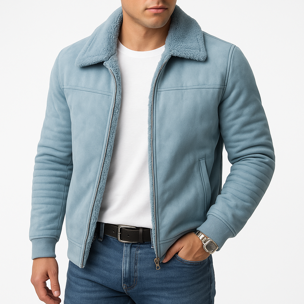 Michael Herre Pelskrave Jakke – Elegant Lynlås Frakke med Moderne Slim Fit Stil