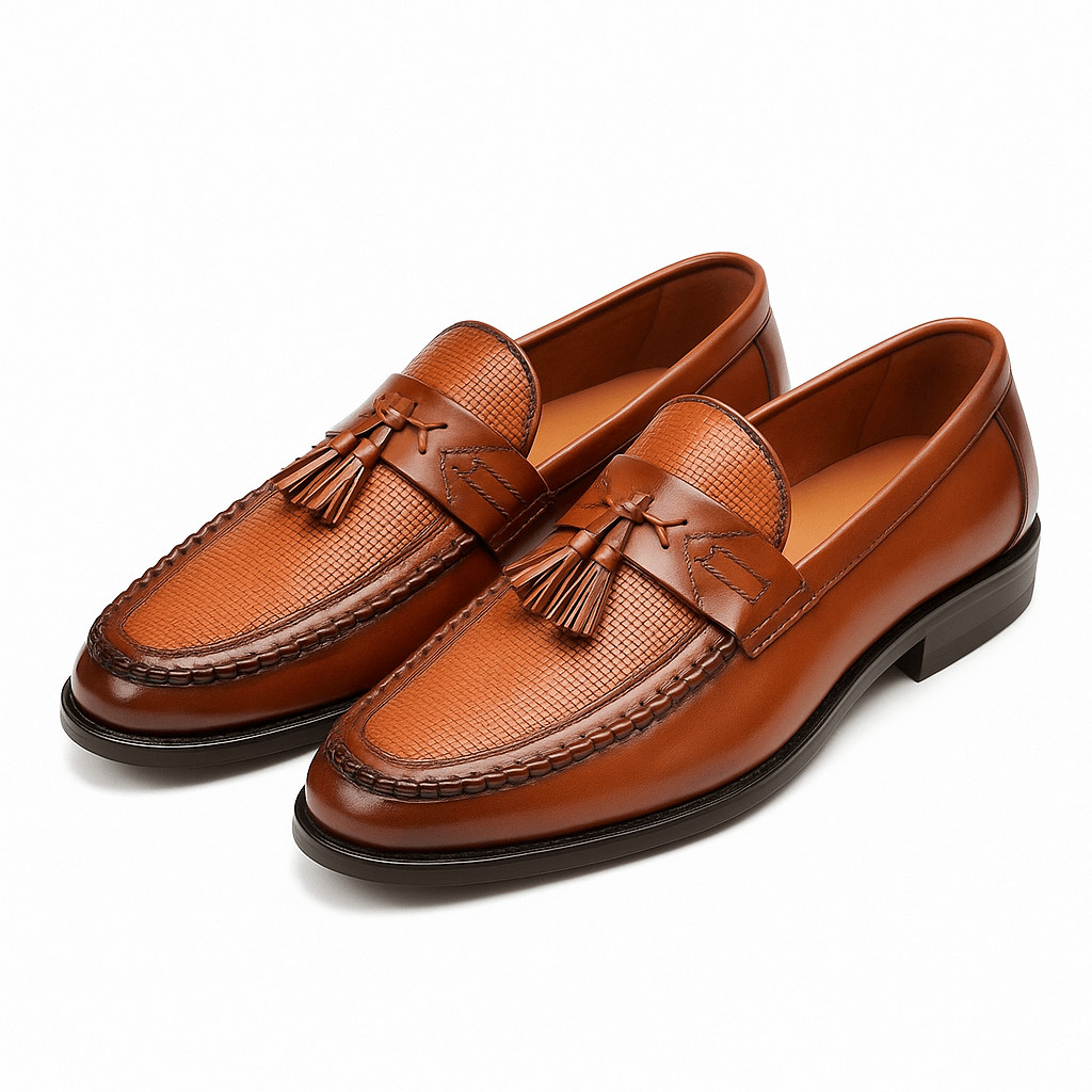 Mænds Vævede Frynse Loafers – Klassisk Slip-On Elegance