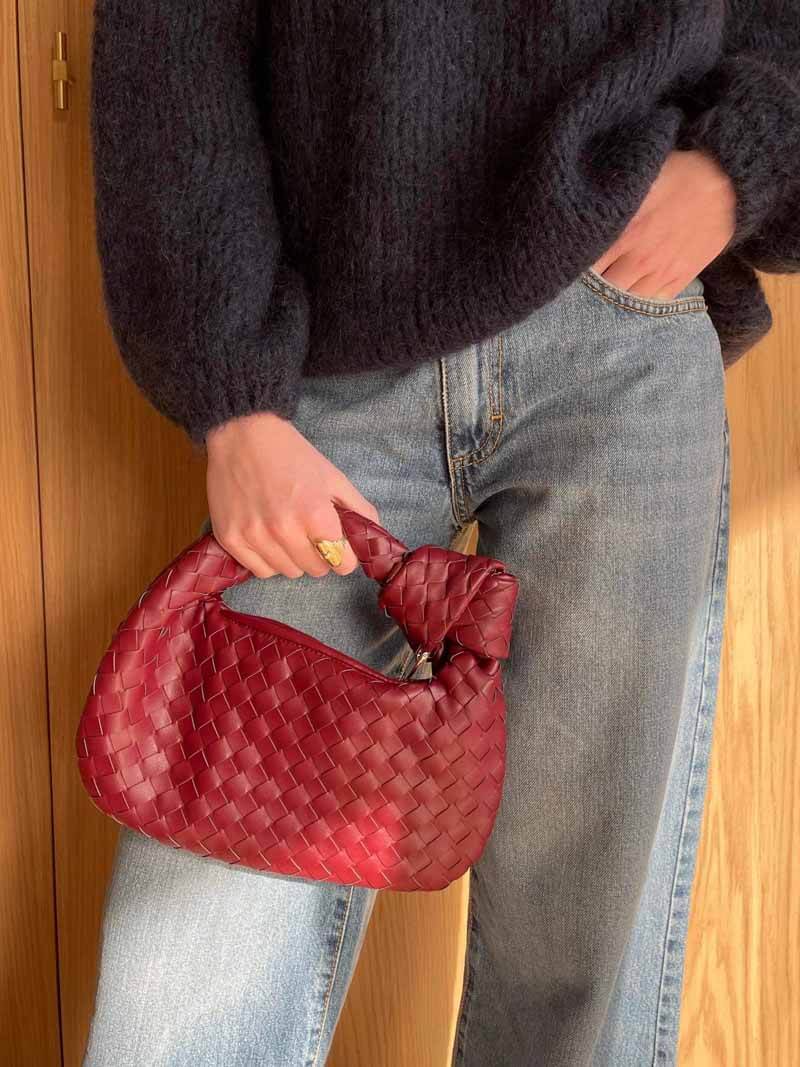 Mini Håndtaske Vævet Stil