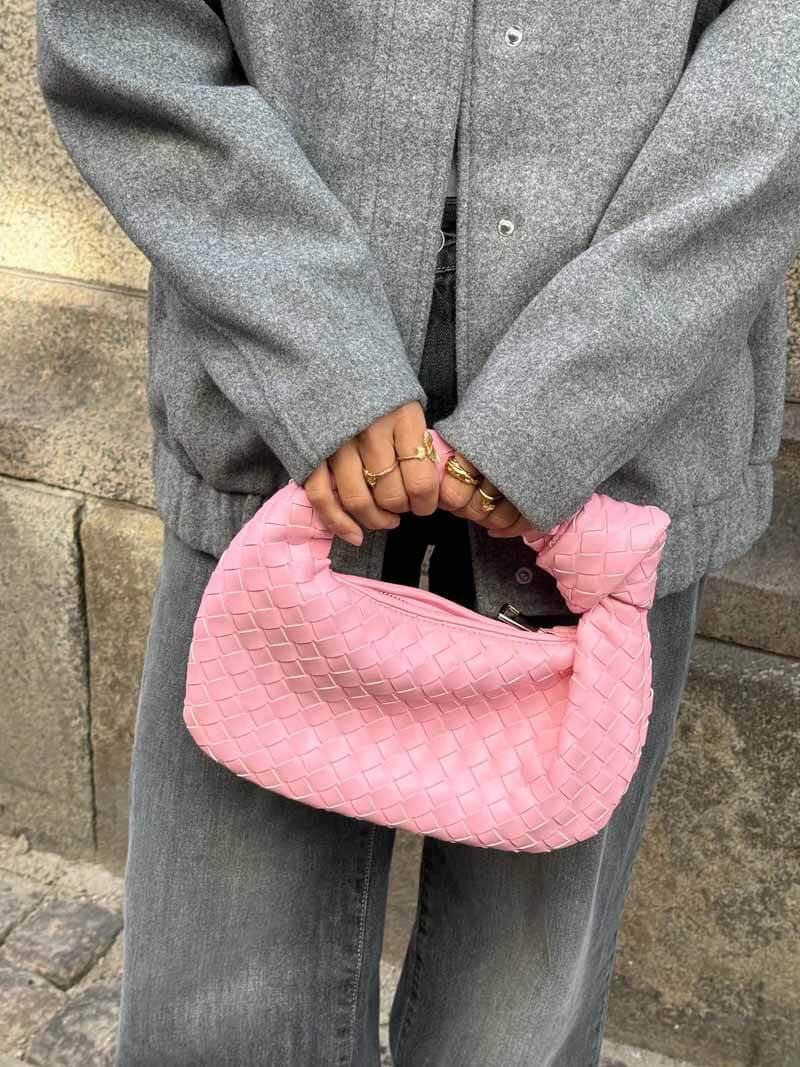 Mini Håndtaske Vævet Stil