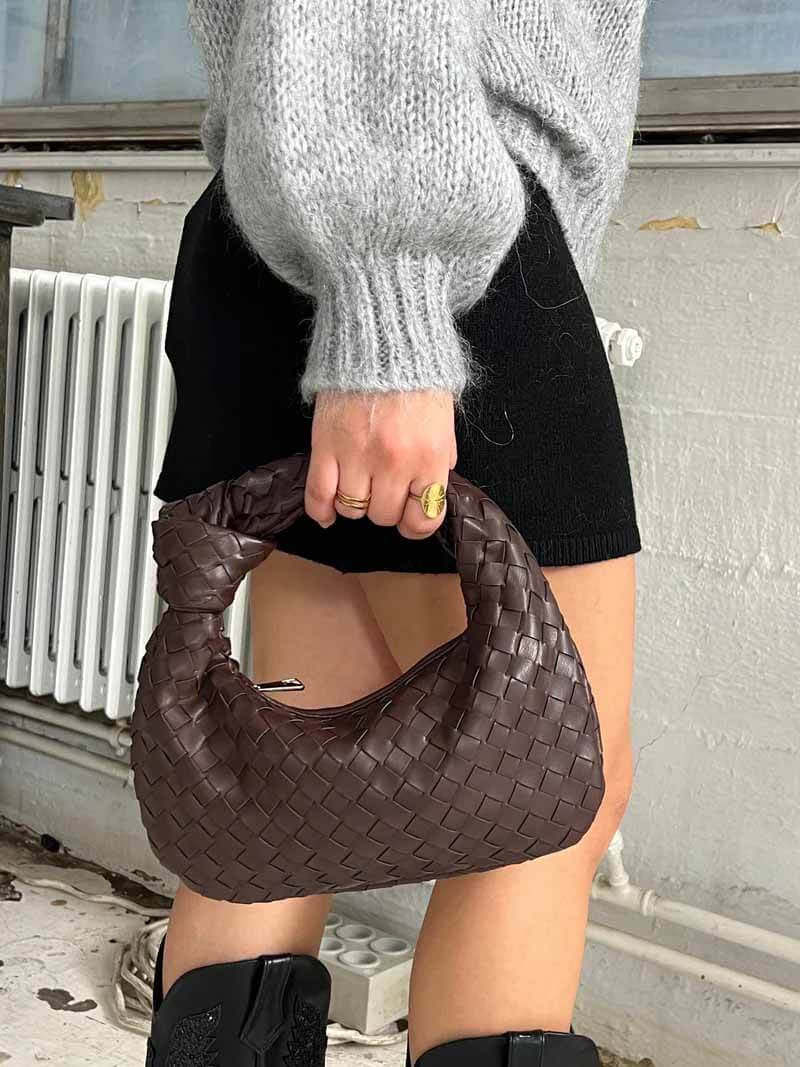 Mini Håndtaske Vævet Stil