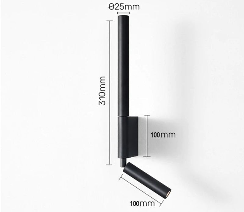 Minimalistisk Væglampe med Varmhvid LED Belysning