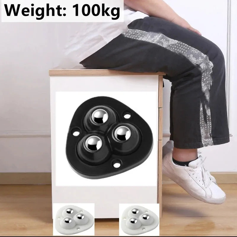 Møbelflytterhjul Selvklæbende 360° Rotation