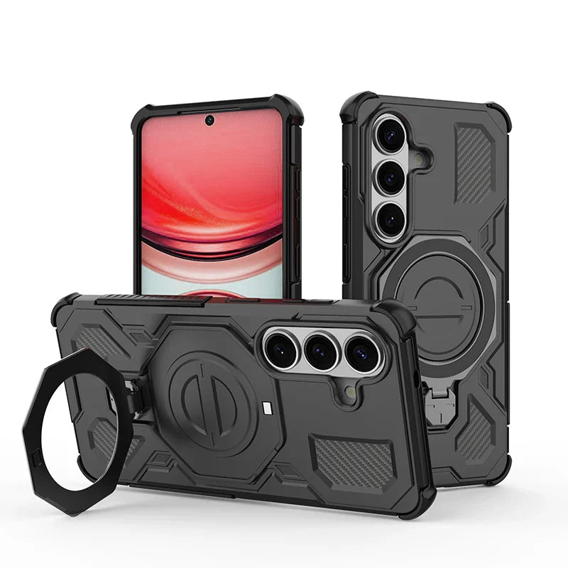 Mobilcover til Samsung Galaxy A17, A57, A37, A56, A55, A16, S26 Ultra, S25 FE med Ring Holder - Robust Beskyttelse og Praktisk Design