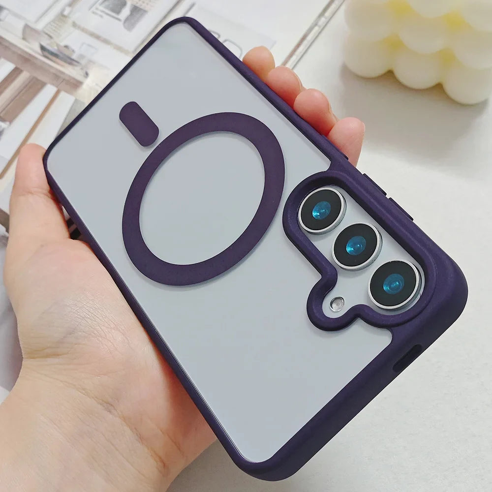 Mobilcover til Samsung S26 S25,S24,S23, S22, Ultra, Plus Magnetisk Transparent Design