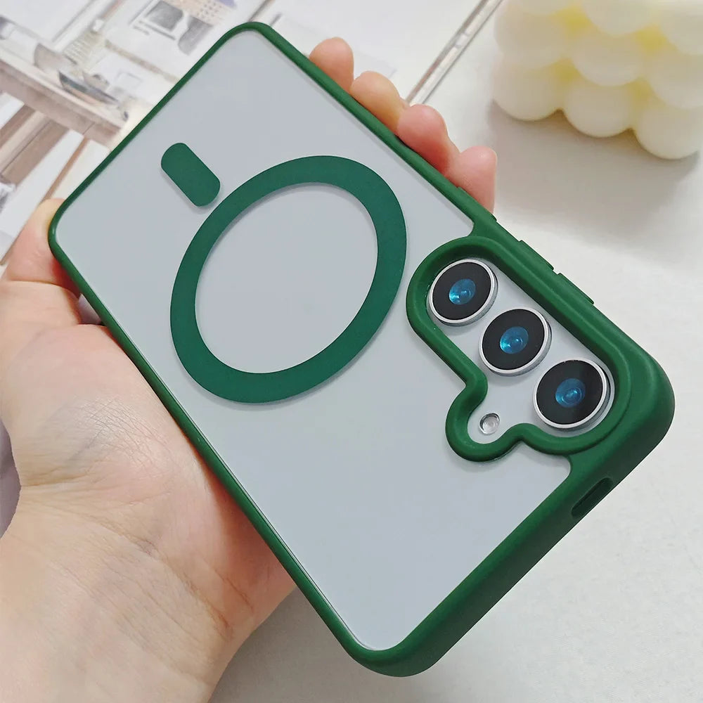 Mobilcover til Samsung S26 S25,S24,S23, S22, Ultra, Plus Magnetisk Transparent Design