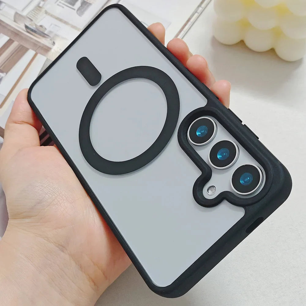 Mobilcover til Samsung S26 S25,S24,S23, S22, Ultra, Plus Magnetisk Transparent Design