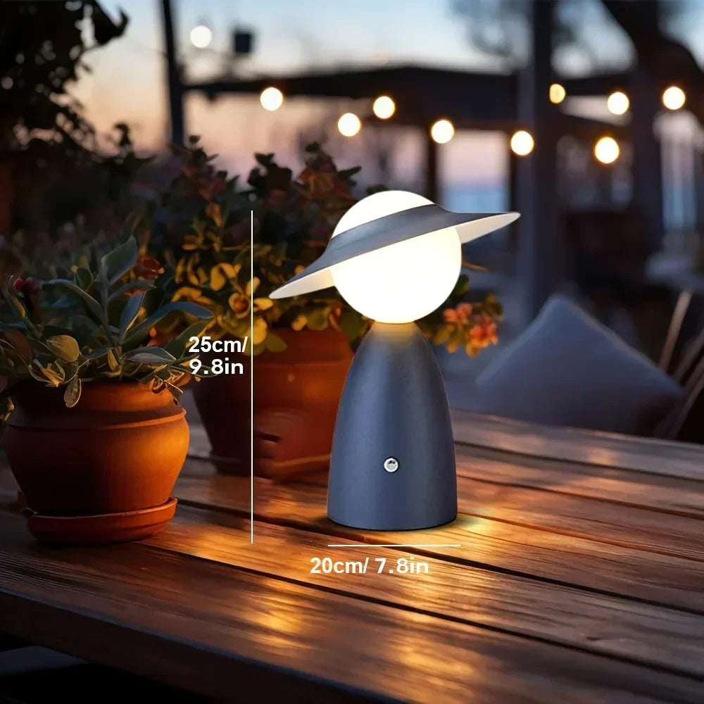 Moderne Bordlampe USB Genopladelig Med Berøringsdæmper