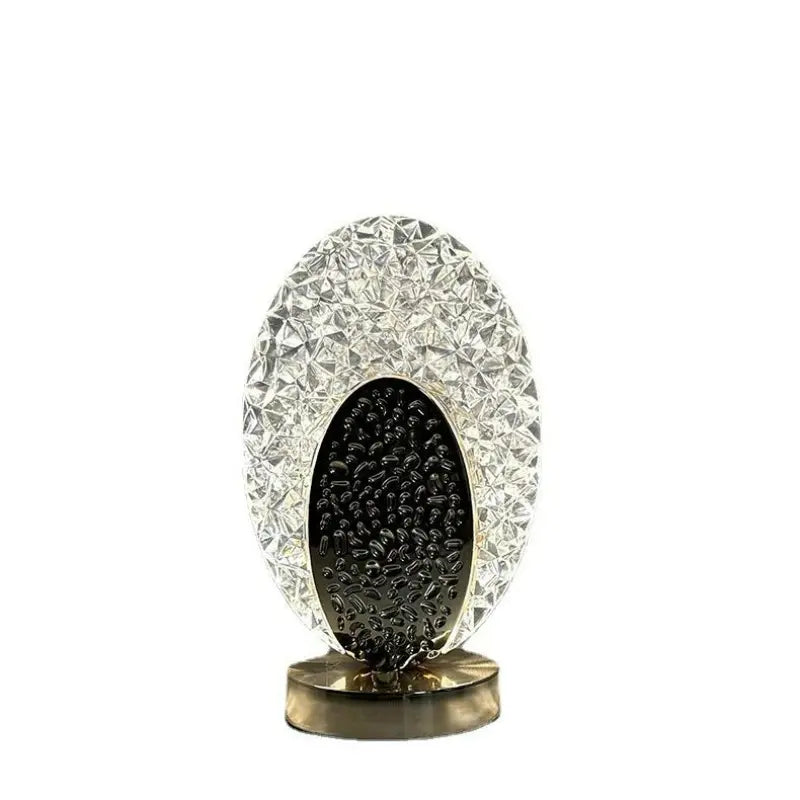 Moderne Bordlampe Uden Ledning i Peacock Design med Justerbar Lysstyrke