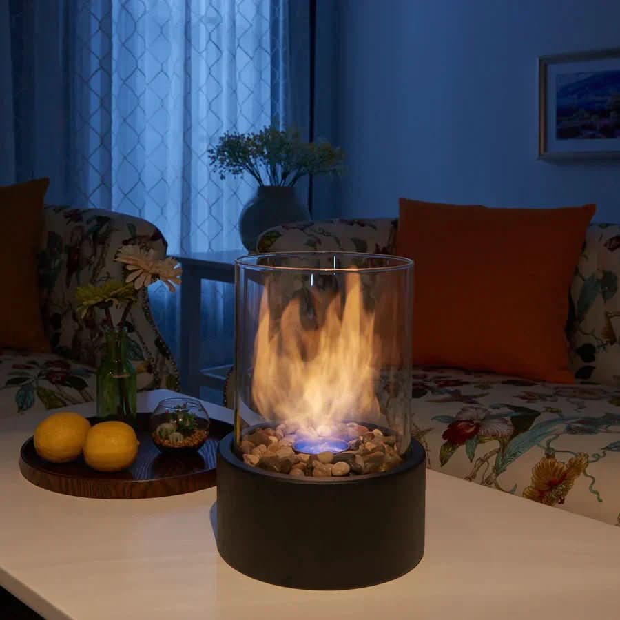 Moderne Bordpejs med Ægte Flammer