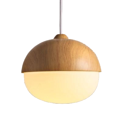 Moderne Hængende Lampe Med Træaccenter Minimalistisk Design