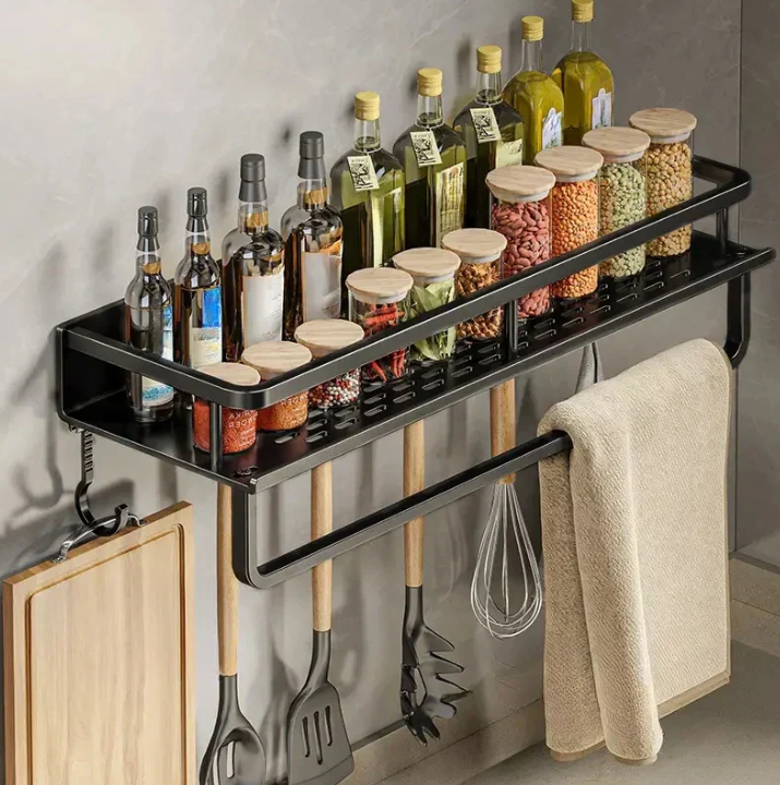 Moderne Køkkenhylde med Pladsbesparende Design