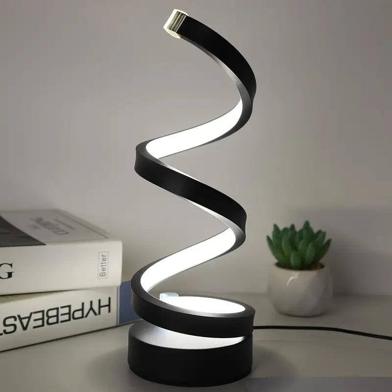 Moderne LED Bordlampe Spiral Design Dimbart