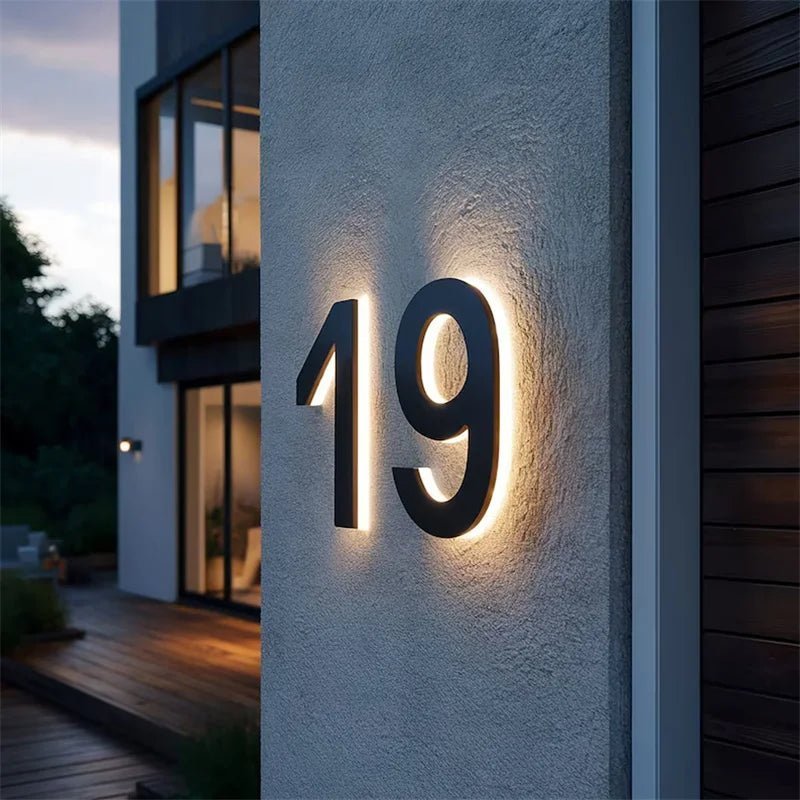 Moderne LED Husnummer til Indgangspartier