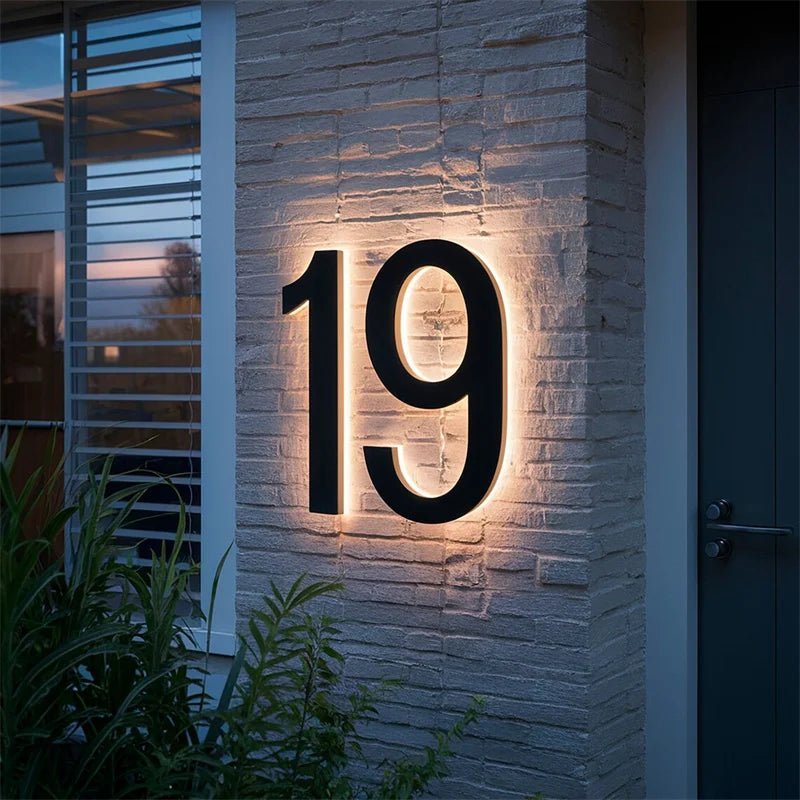 Moderne LED Husnummer til Indgangspartier