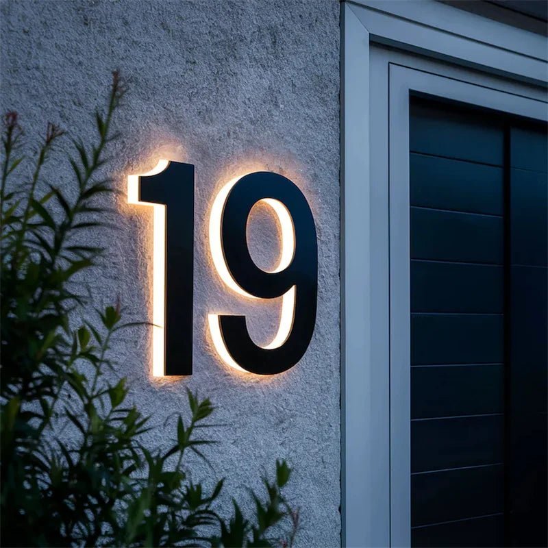 Moderne LED Husnummer til Indgangspartier