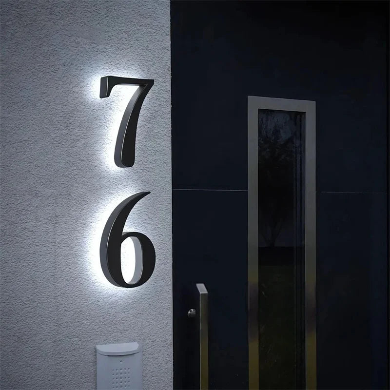Moderne LED Husnummer til Indgangspartier