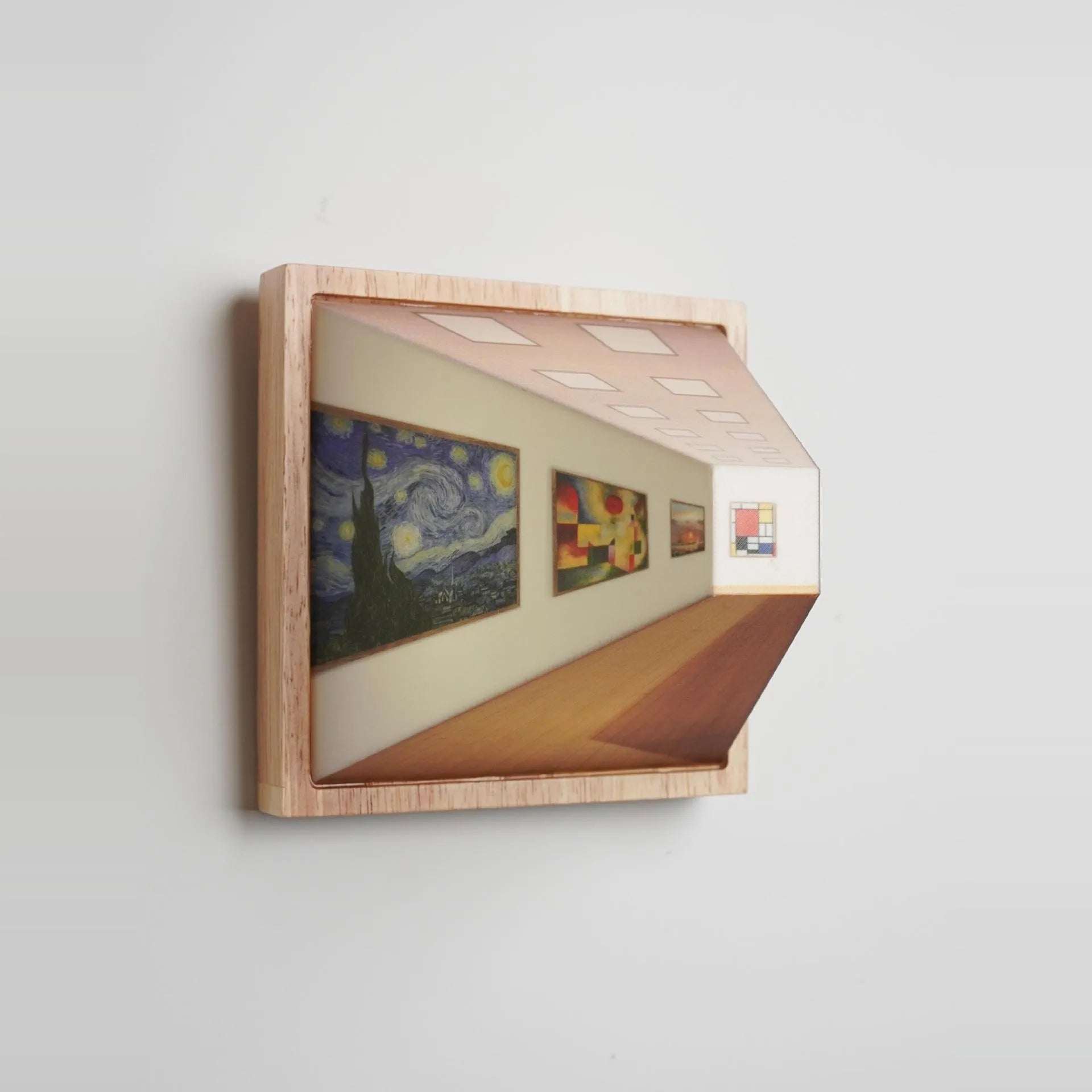Moderne LED Vægkunst Lampe Med 3D Lysmønstre