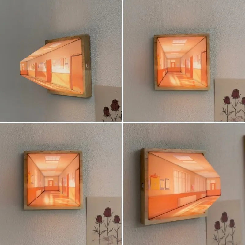 Moderne LED Vægkunst Lampe Med 3D Lysmønstre