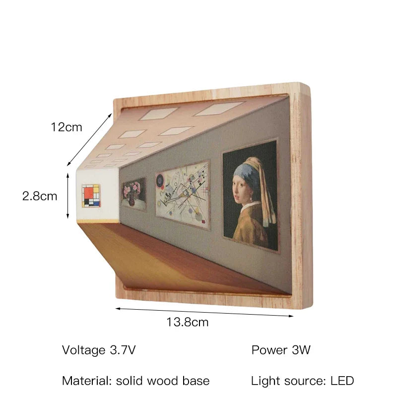 Moderne LED Vægkunst Lampe Med 3D Lysmønstre