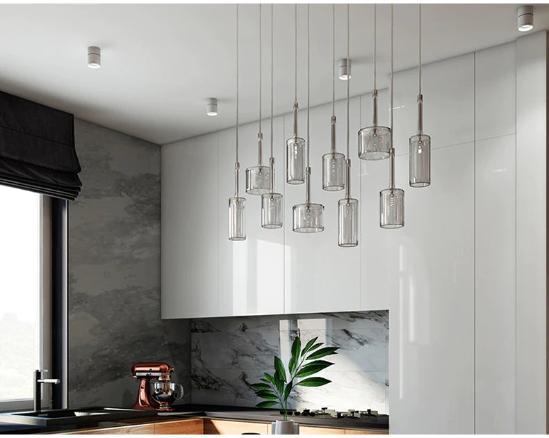 Moderne Loftlampe til Spisebord - LED Pendellampe med Stilrent Design