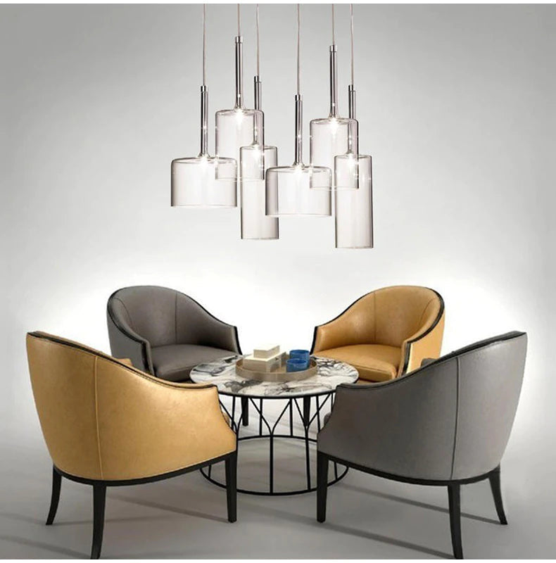 Moderne Loftlampe til Spisebord - LED Pendellampe med Stilrent Design