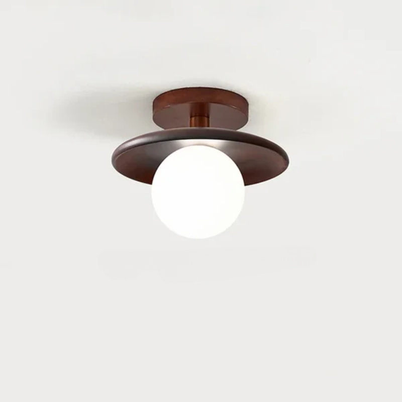 Moderne Loftslampe i Træ Kuglehængende