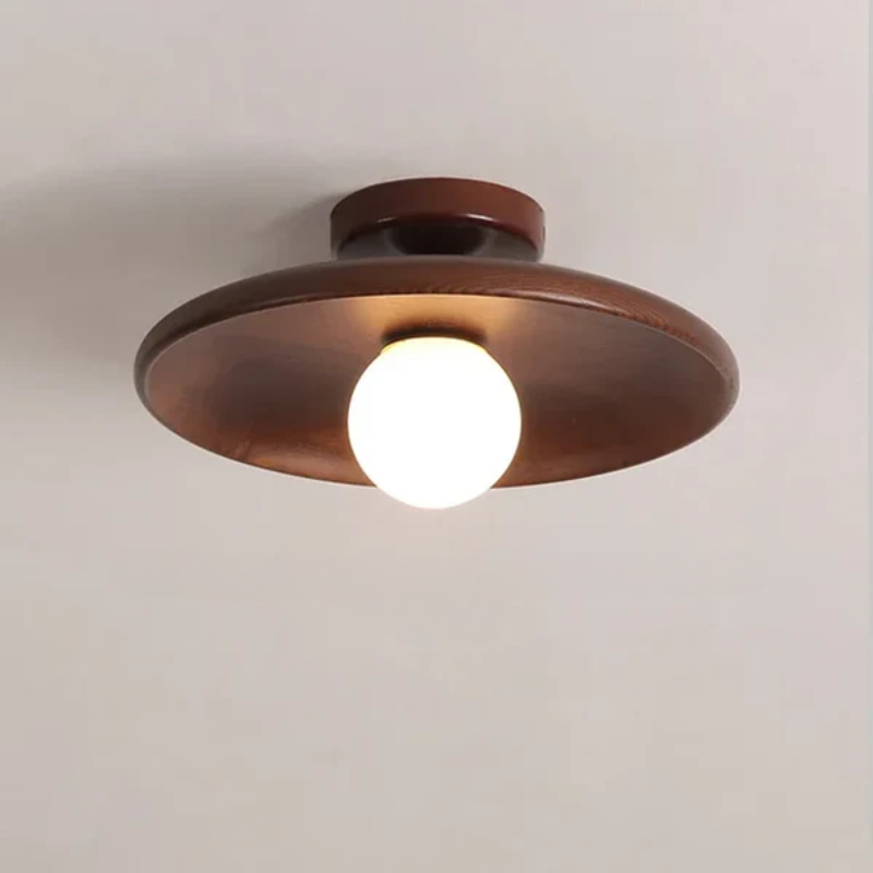 Moderne Loftslampe i Træ Kuglehængende