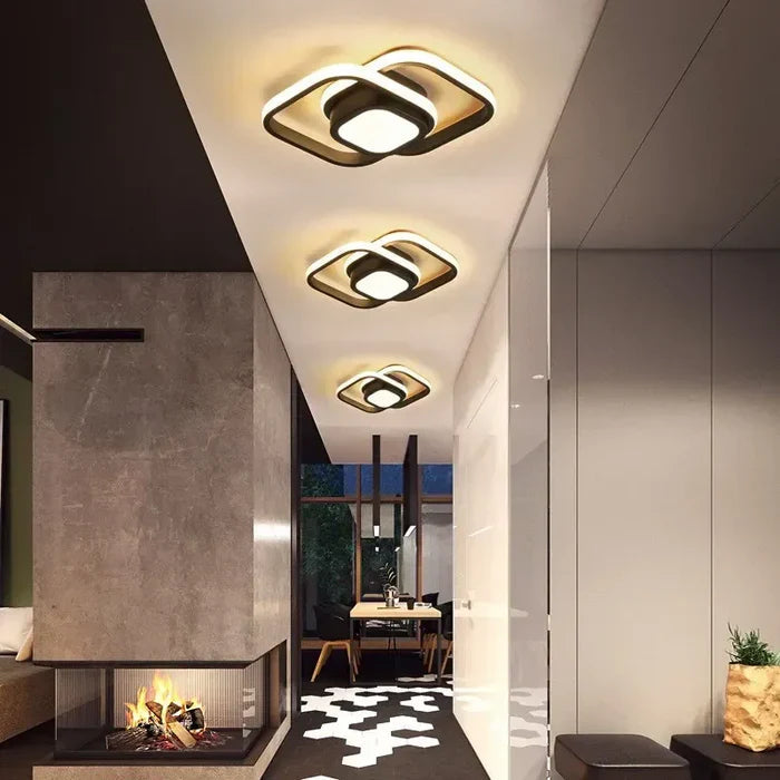 Moderne Loftslampe med Dobbeltring Design