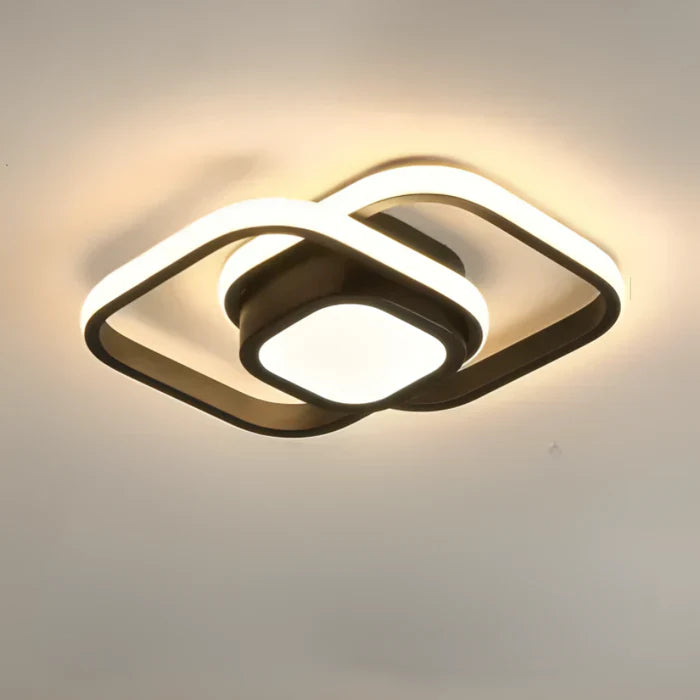 Moderne Loftslampe med Dobbeltring Design