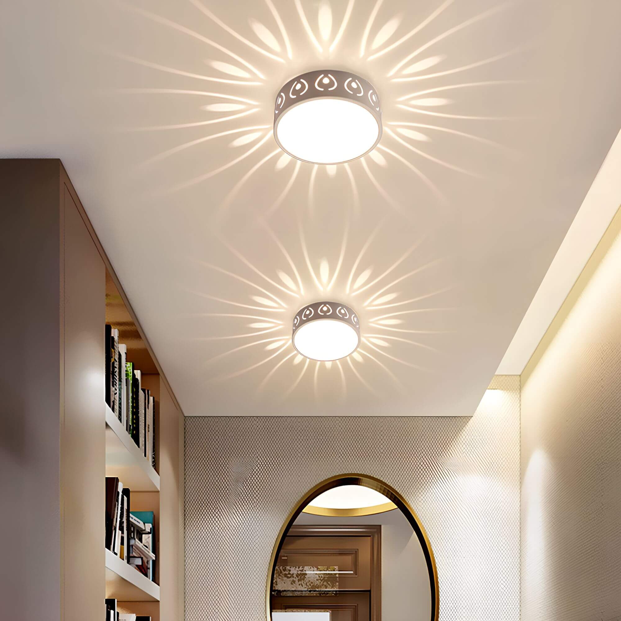 Moderne Loftslampe til Entré og Balkon - Minimalistisk Design med LED Belysning