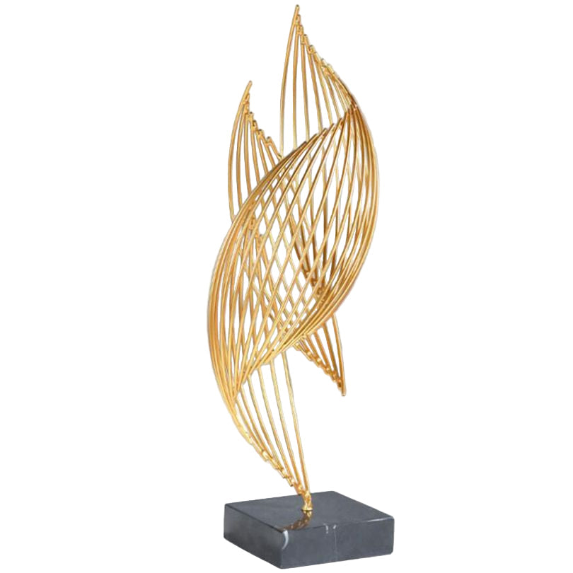Moderne Metal Abstrakt Bølget Ornament til Indretning