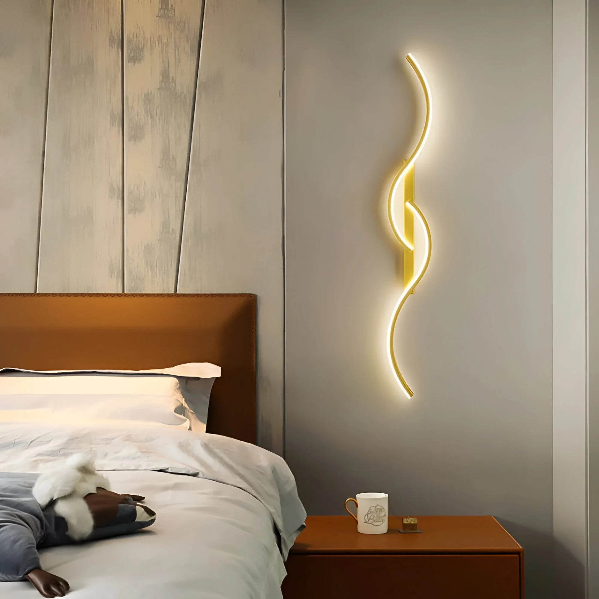 Moderne Væglampe Buet Design