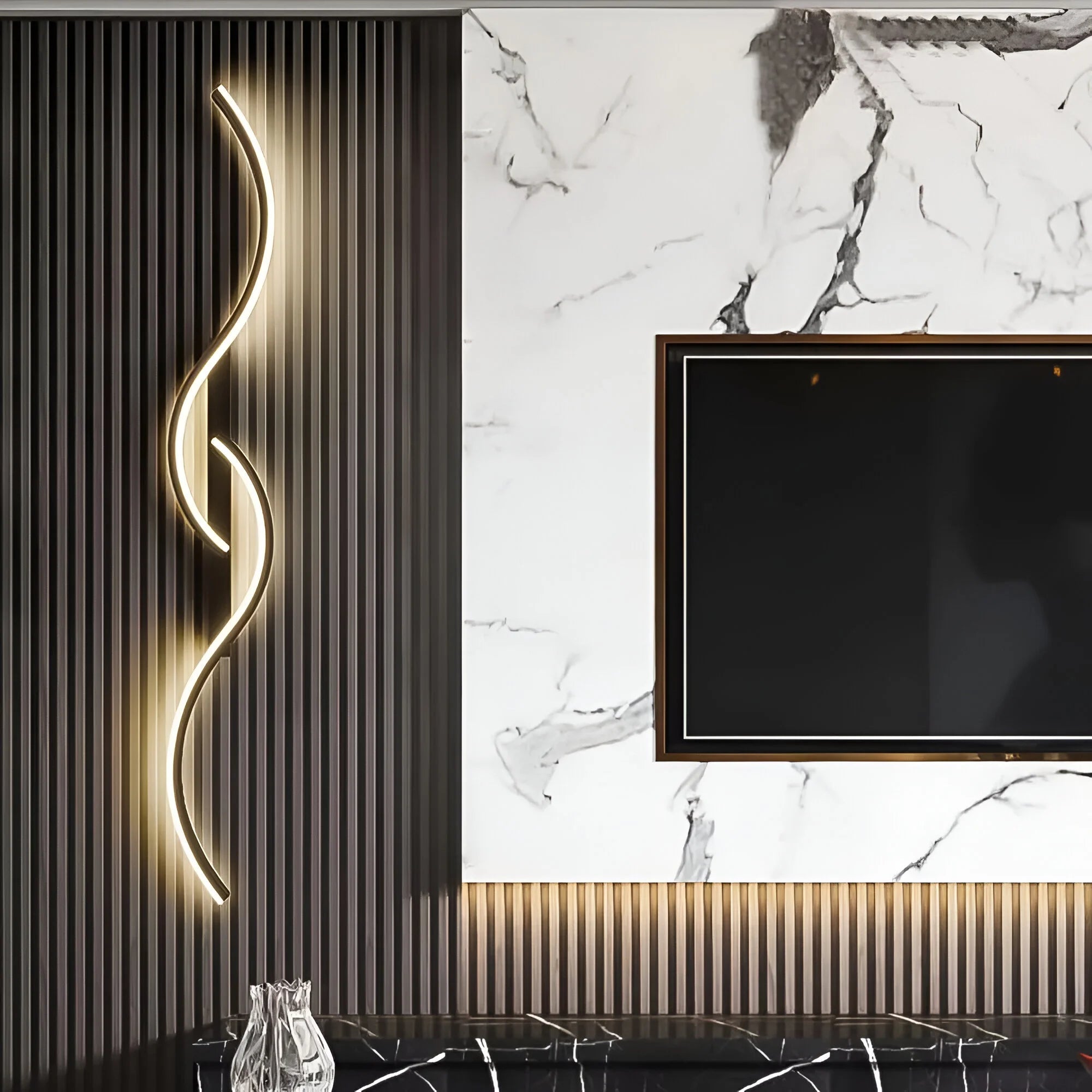 Moderne Væglampe Buet Design