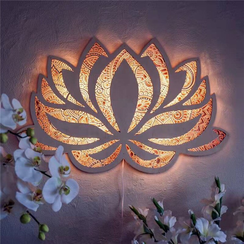Moderne Væglampe Lotus Mandala