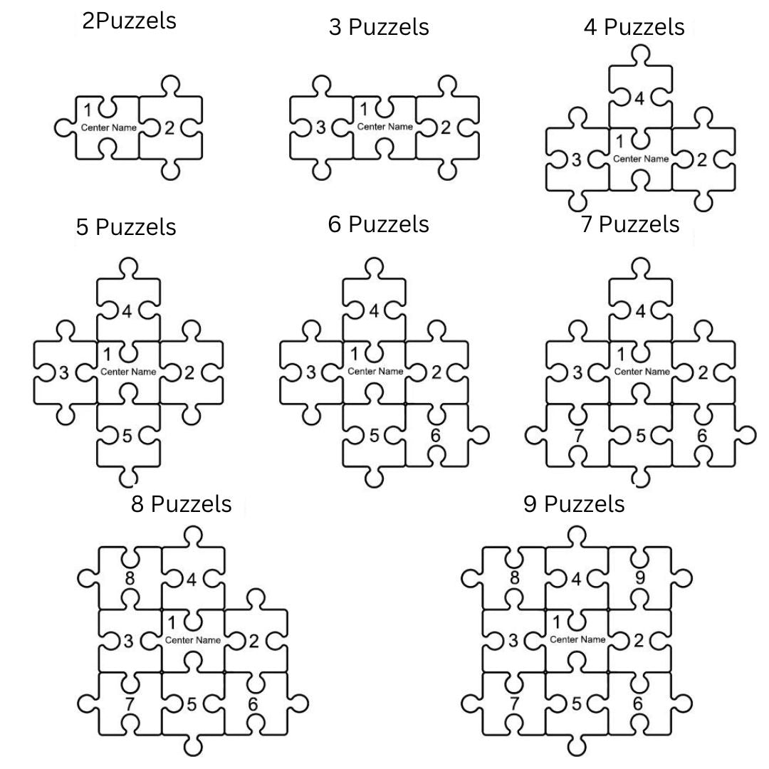 Familie Puzzel | Du er vores forbindende puslespilsbrik | Gravert kunst-zarada.dk