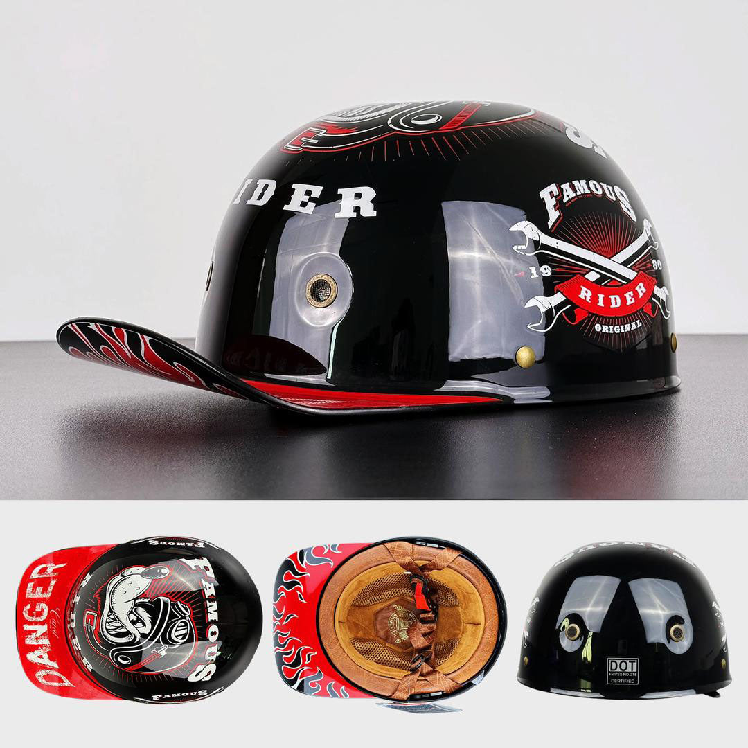 Motorcykelhjelm i Baseballkasket Look