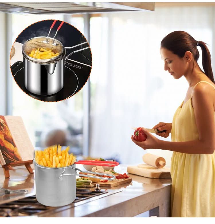 Multifunktionel Frituregryde i Rustfrit Stål