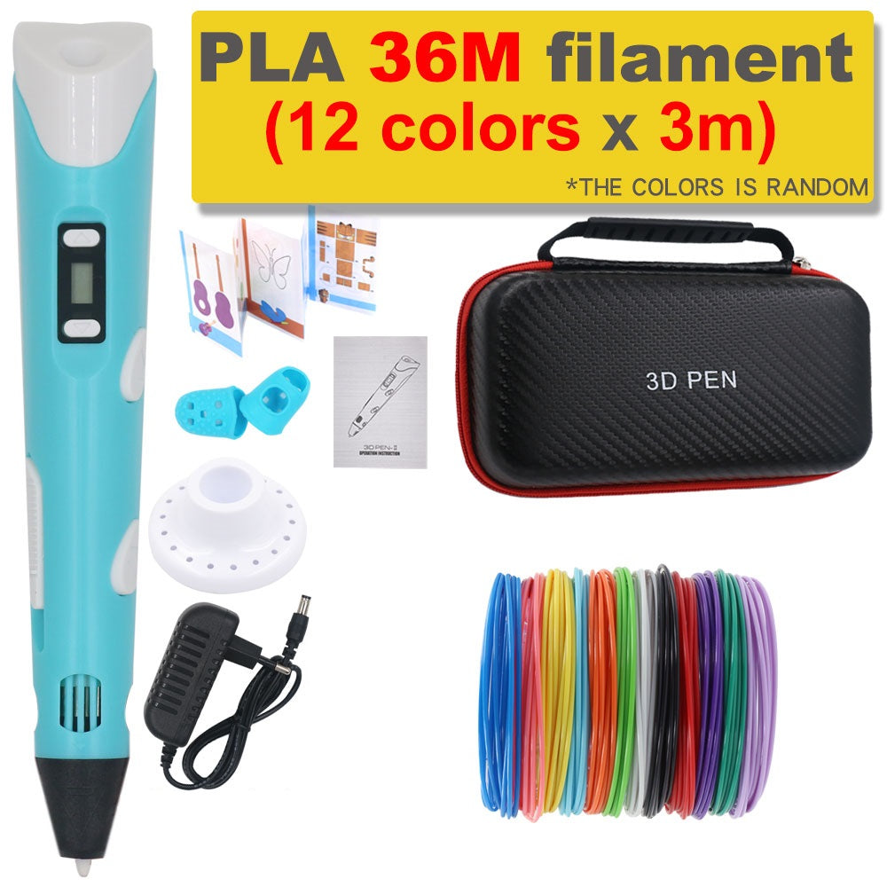 3D-Printpen DIY-tegnerpen med 200M PLA-filament, gave til børn