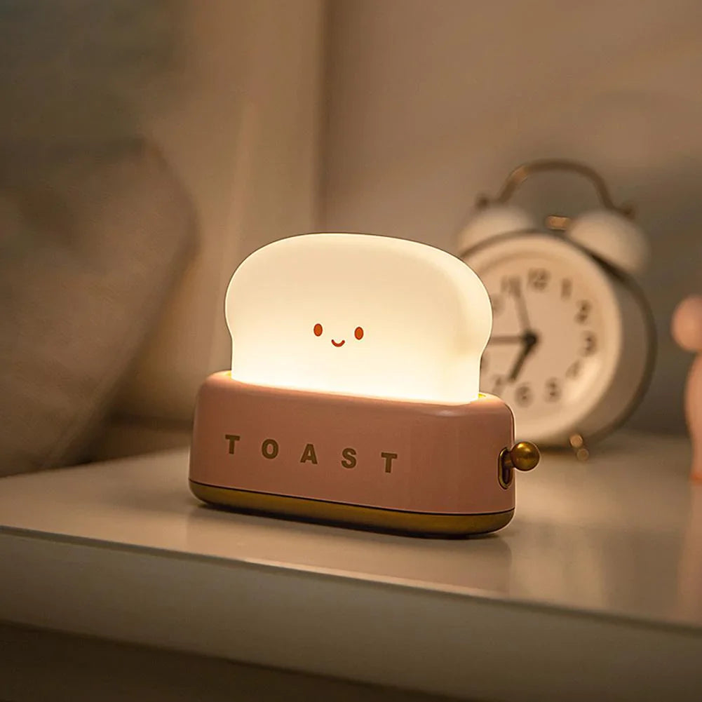 Natlampe Børn Brødrister Design Med Justerbar Lysstyrke