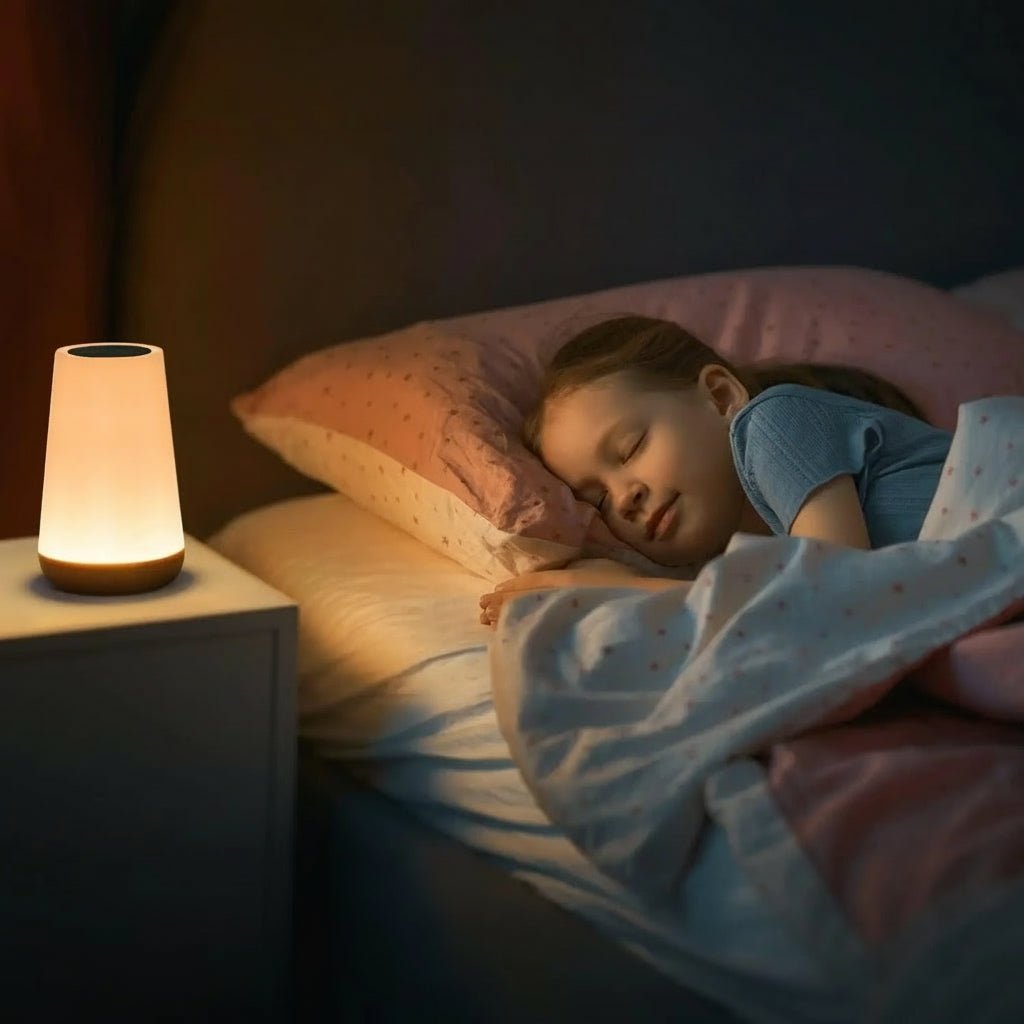 Natlampe til Børn Bærbar med Berøringsfunktion og Fjernbetjening - Justerbar Lysstyrke til Soveværelse og Børneværelse